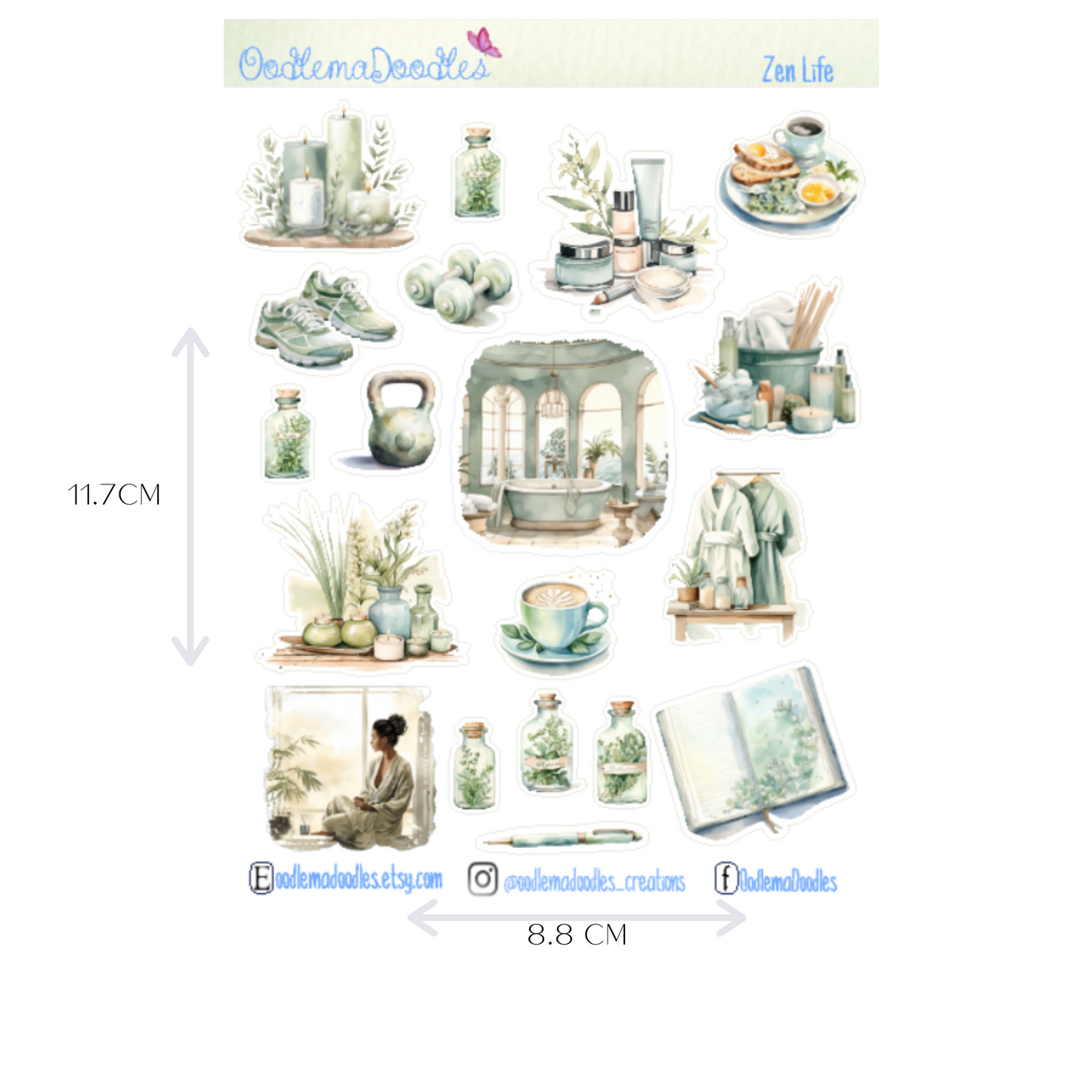Zen Life Mini Decorative Stickers