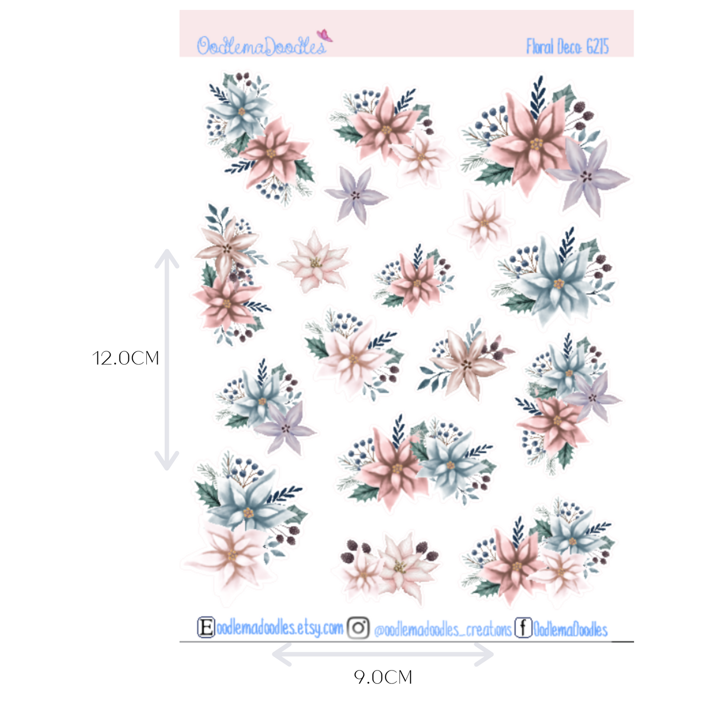 Starry Night Floral Decorative Stickers