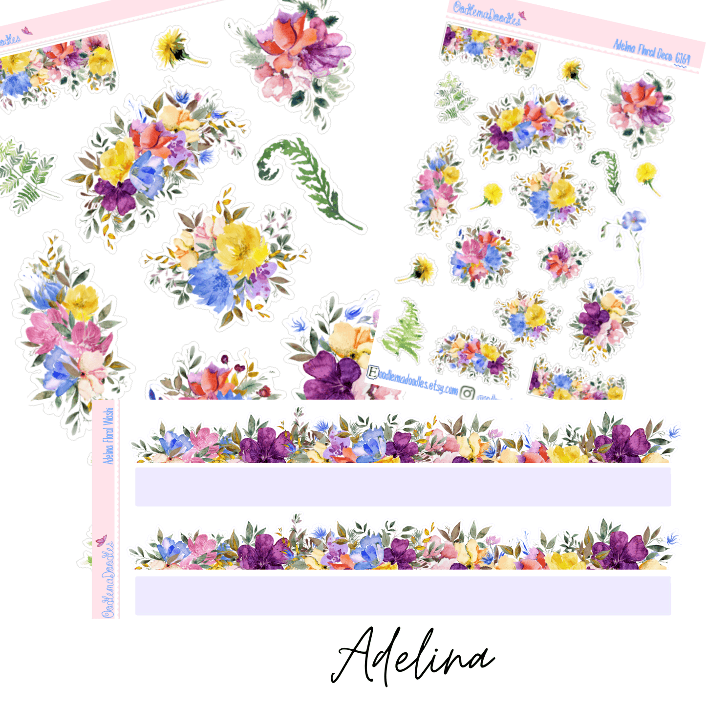 Adelina Addon & Extra Washi Options - oodlemadoodles