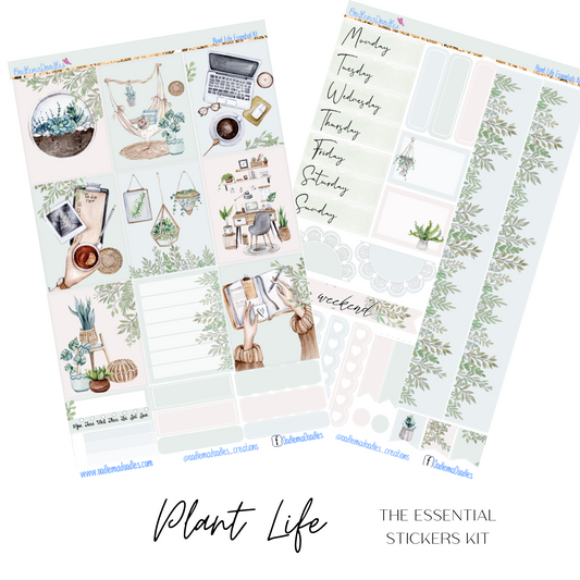 Plant Life Essential Planner Sticker Kit