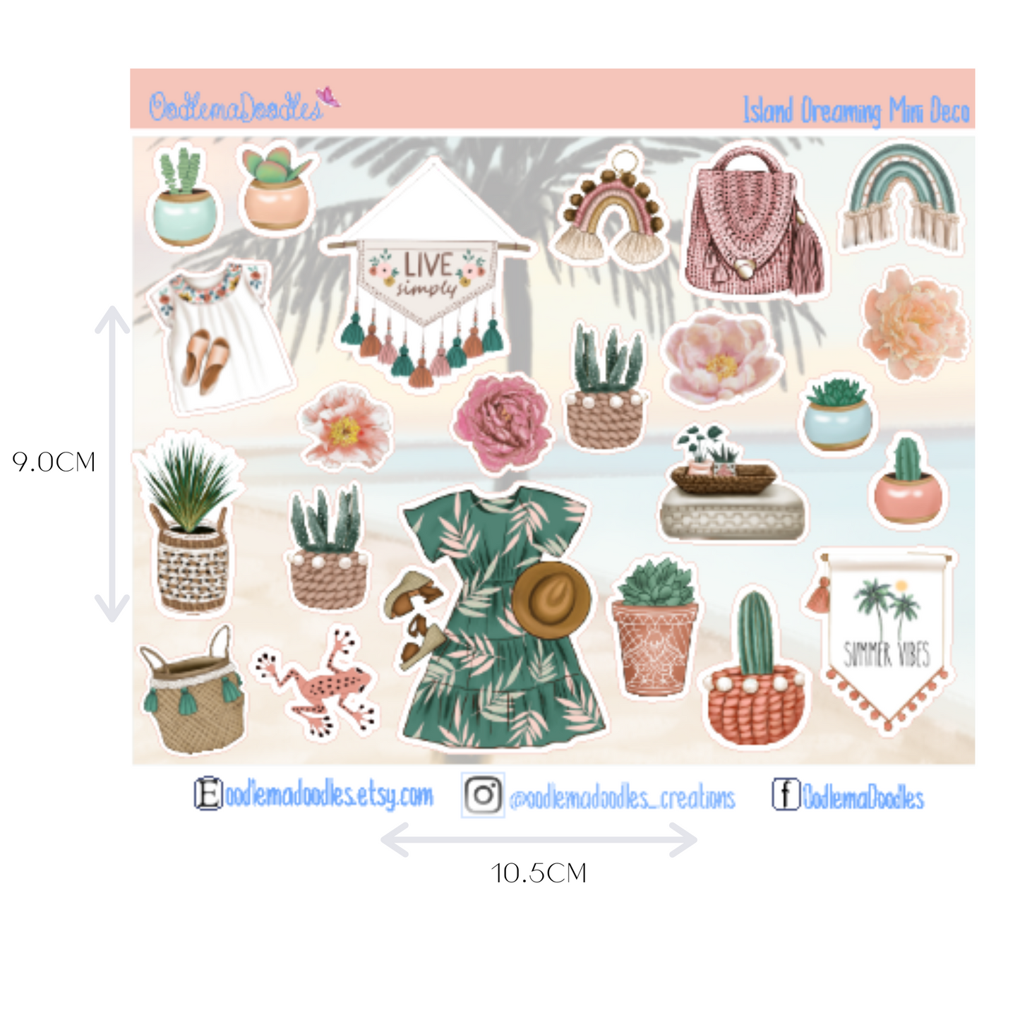 Island Dreaming Mini Decorative Stickers