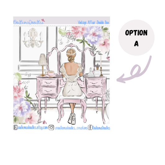 A Vintage Affair Decorative Double Box Sticker - oodlemadoodles