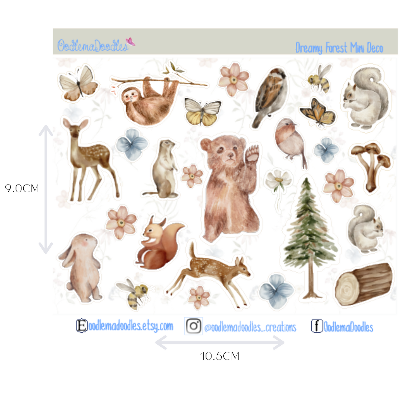 Dreamy Forest Mini Decorative Stickers