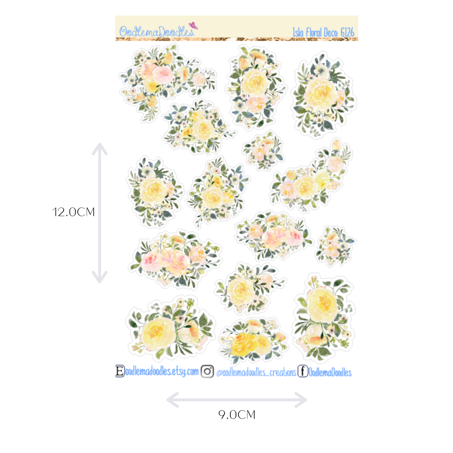 Isla Floral Decorative Stickers