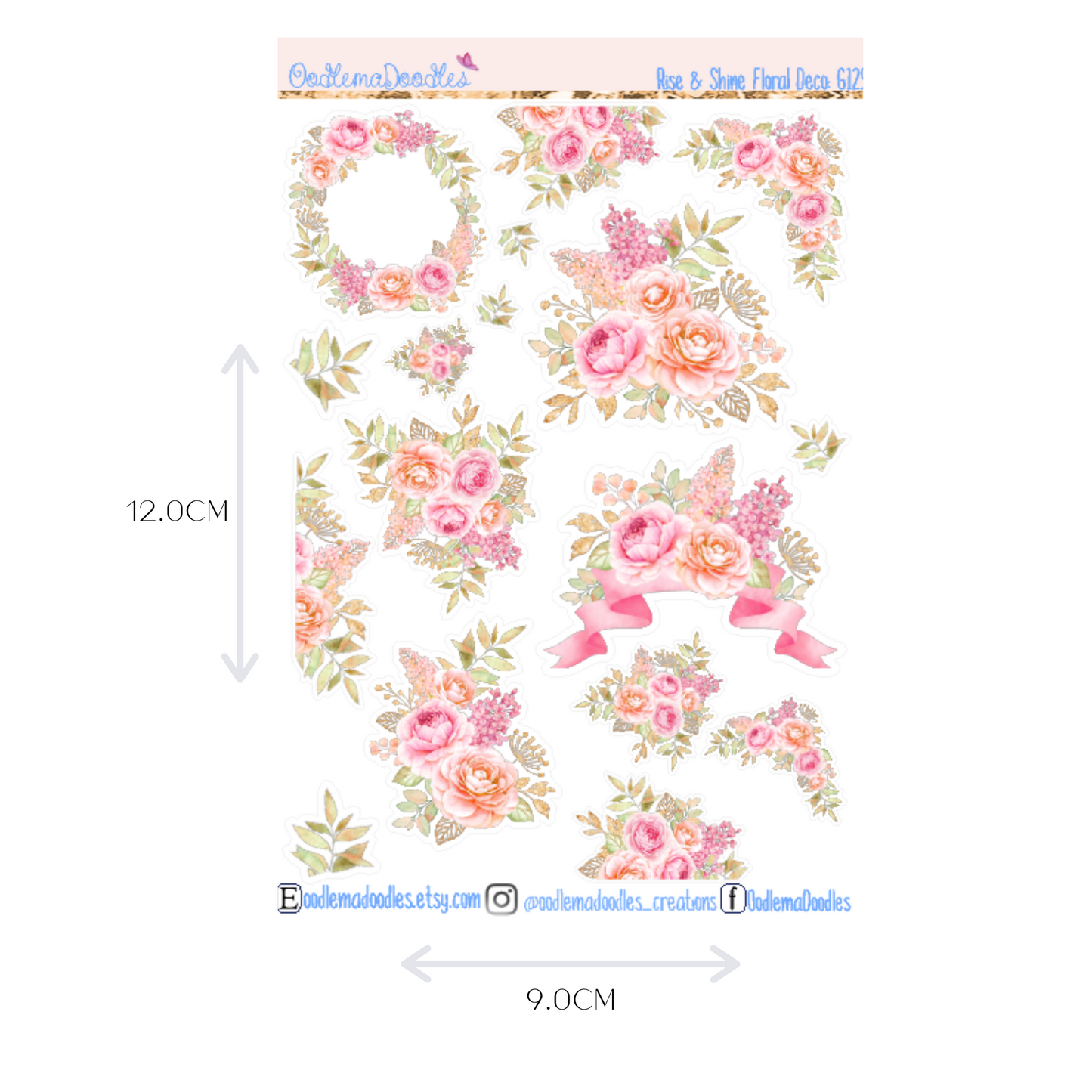 Rise & Shine Floral Decorative Stickers