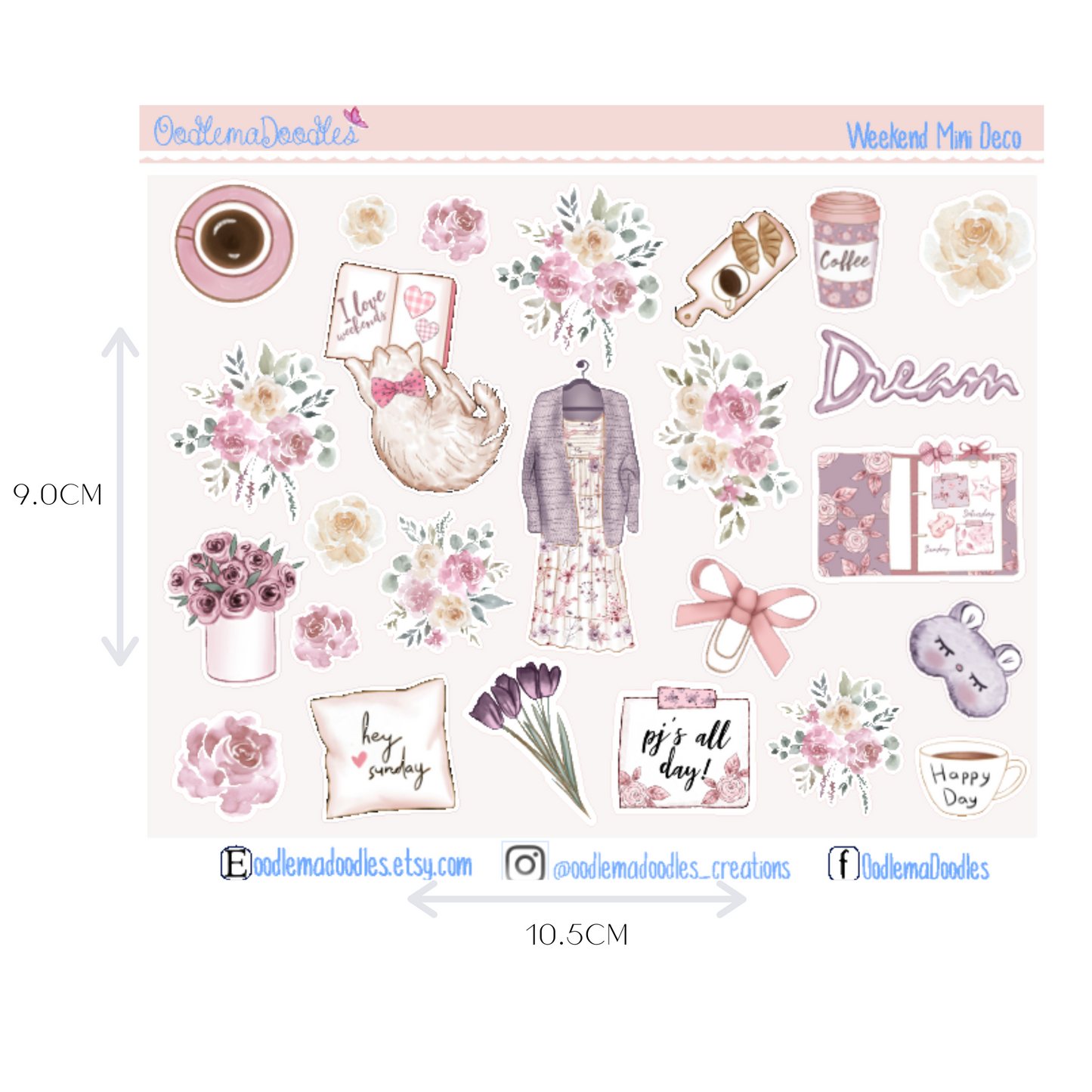 Weekend Mini Decorative Stickers