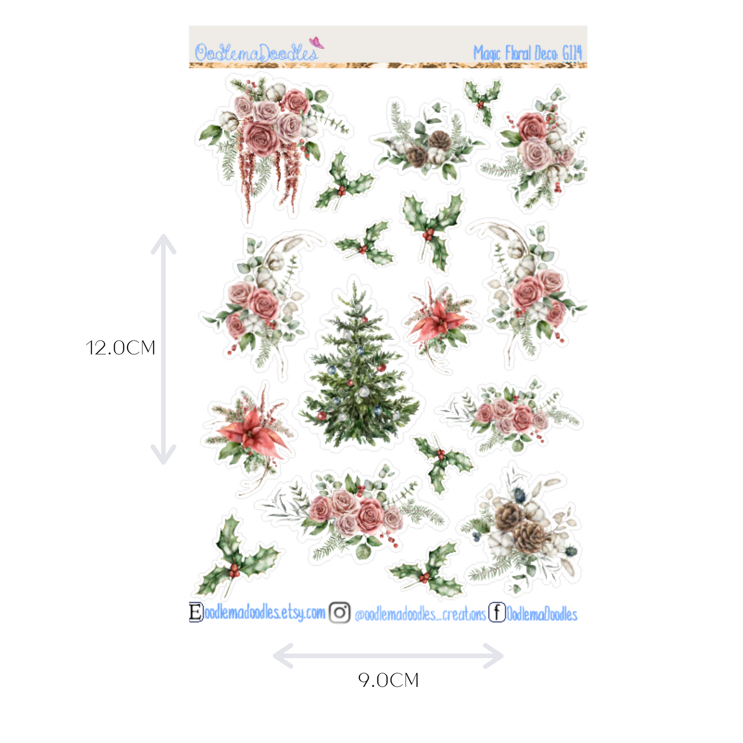 Magic Floral Decorative Stickers