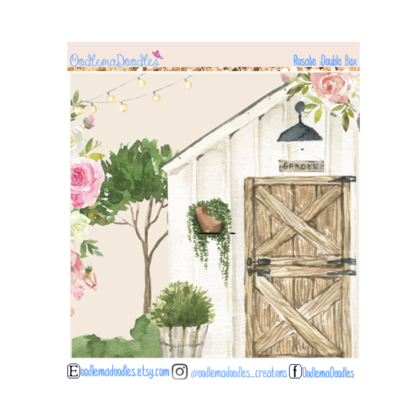 Rosalie Decorative Double Box Sticker