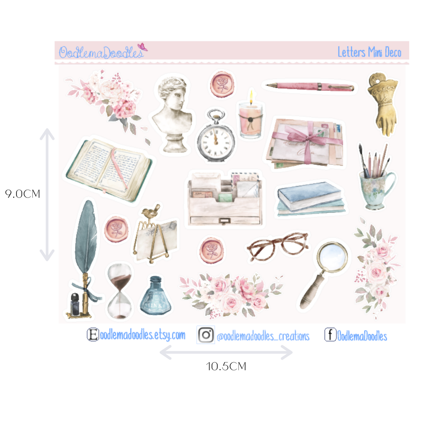 Letters Mini Decorative Stickers