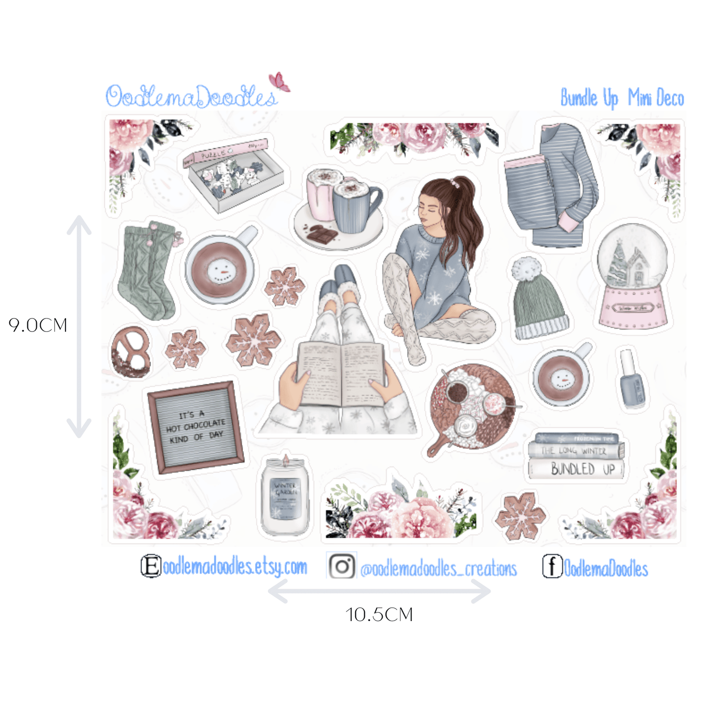 Bundled Up Mini Decorative Stickers - oodlemadoodles