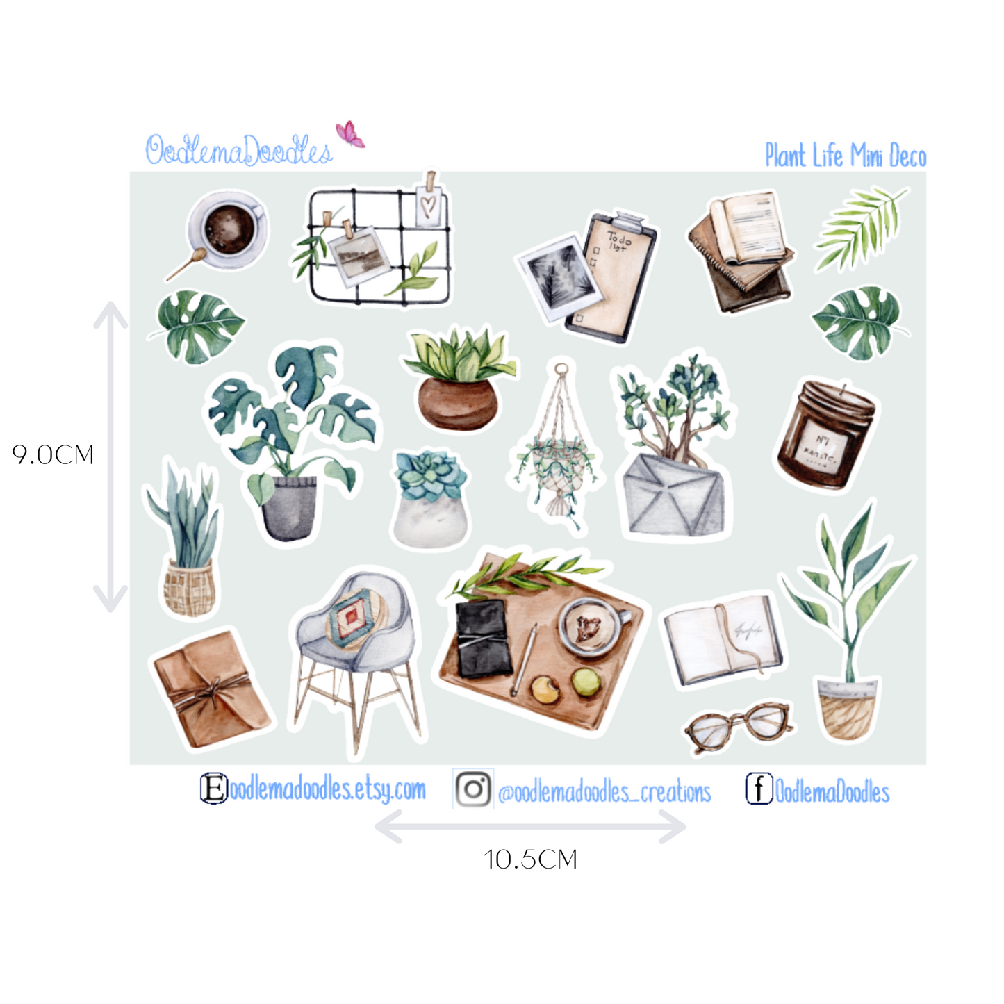 Plant Life Mini Decorative Stickers