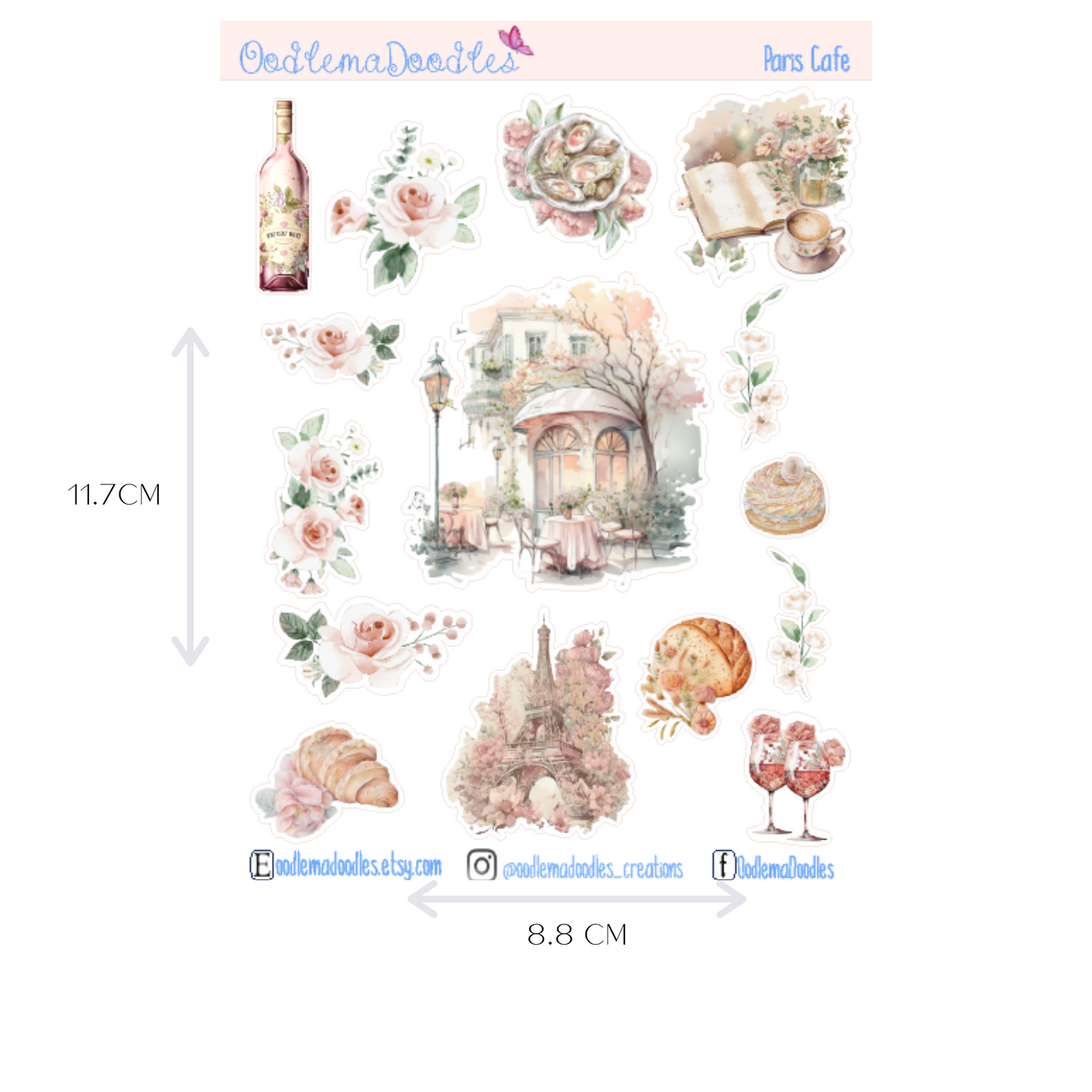 Paris Cafe Mini Decorative Stickers