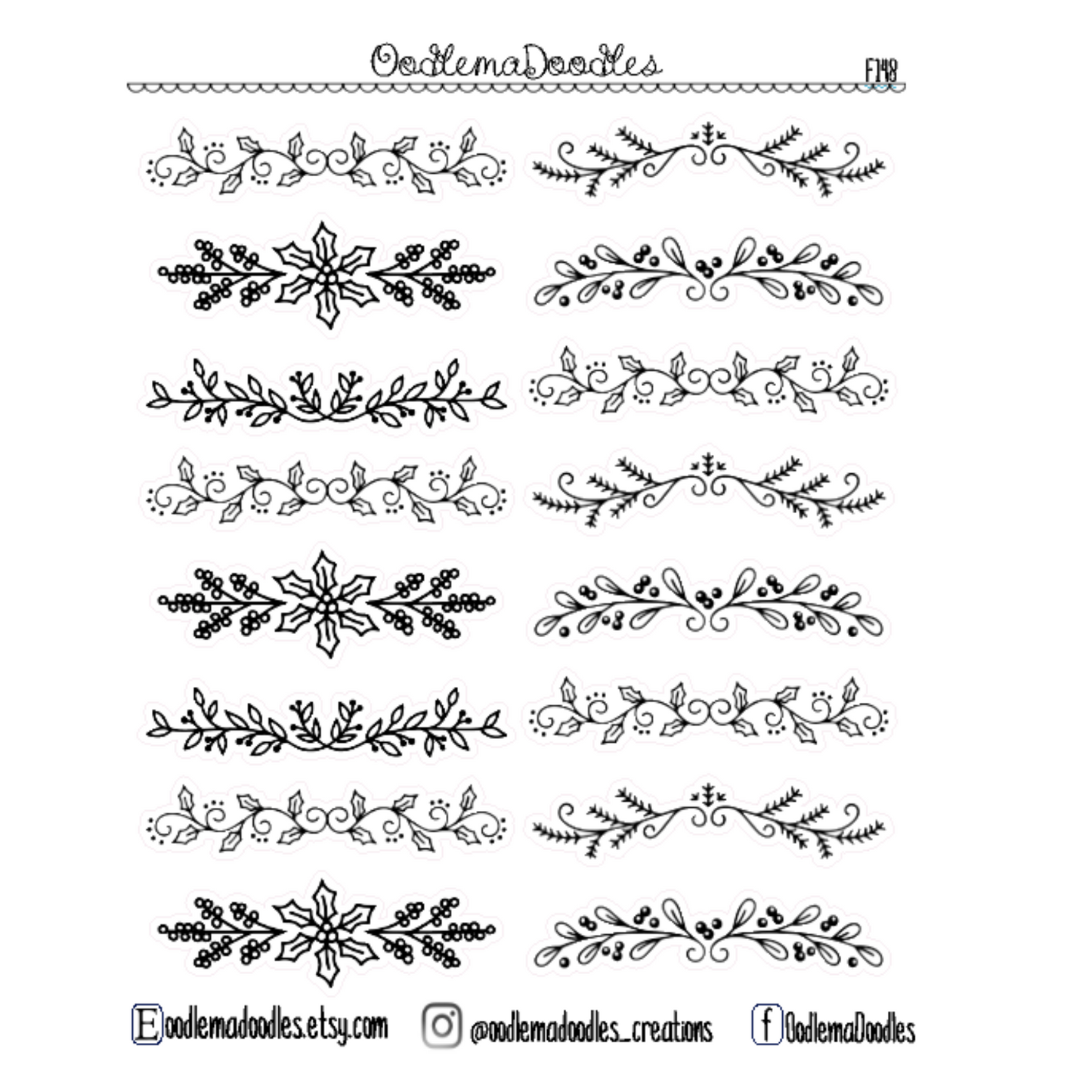 Foiled Christmas Flourishes