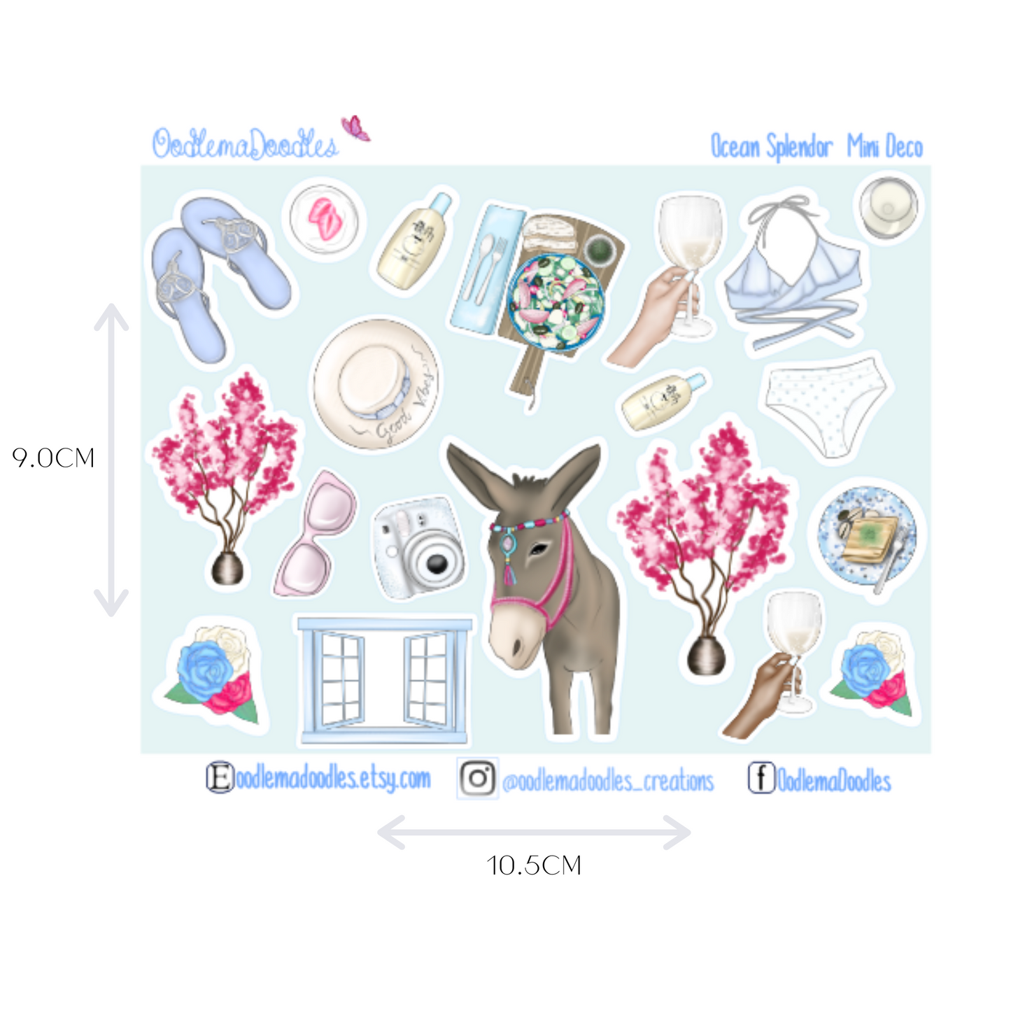 Ocean Splendor Mini Decorative Stickers