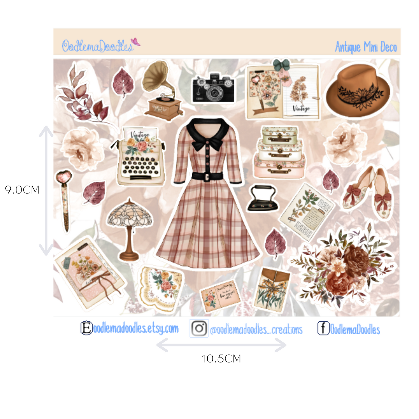 Antique Mini Decorative Stickers