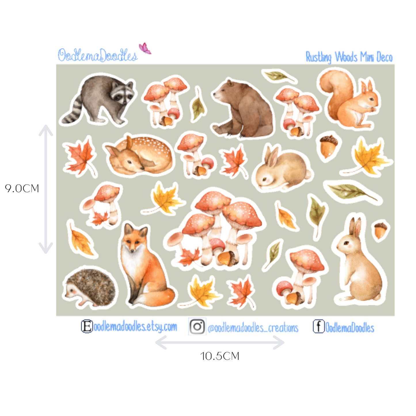 Rustling Woods Mini Decorative Stickers
