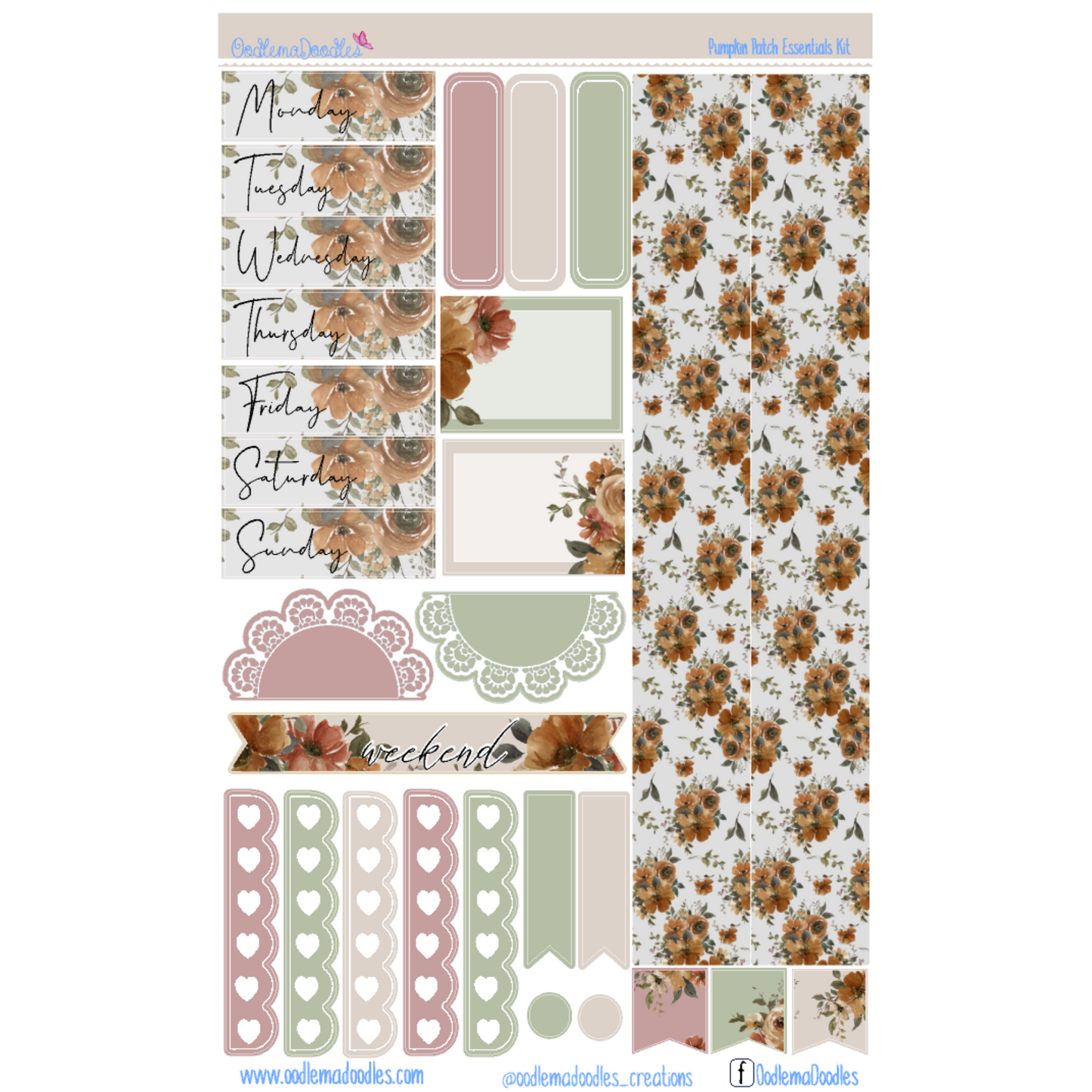 Pumpkin Patch Essential Planner Sticker Kit