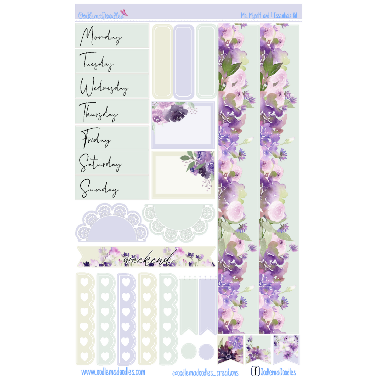 Me Myself and I Essential Planner Sticker Kit