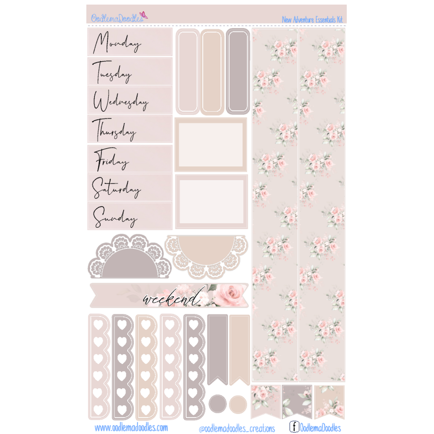 New Adventure Essential Planner Sticker Kit