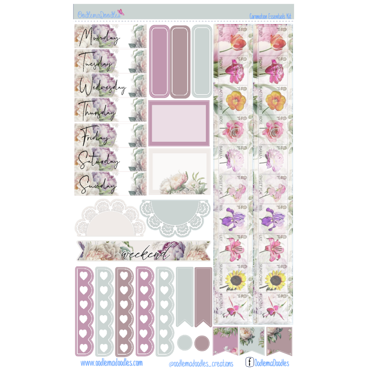 Coronation Essential Planner Sticker Kit
