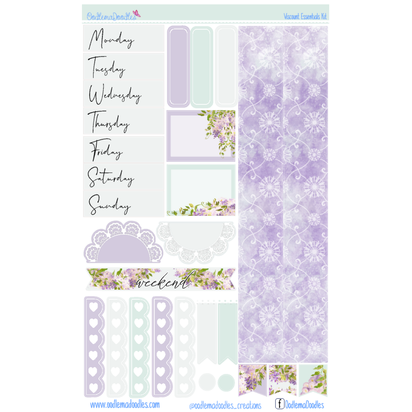 Viscount Essential Planner Sticker Kit