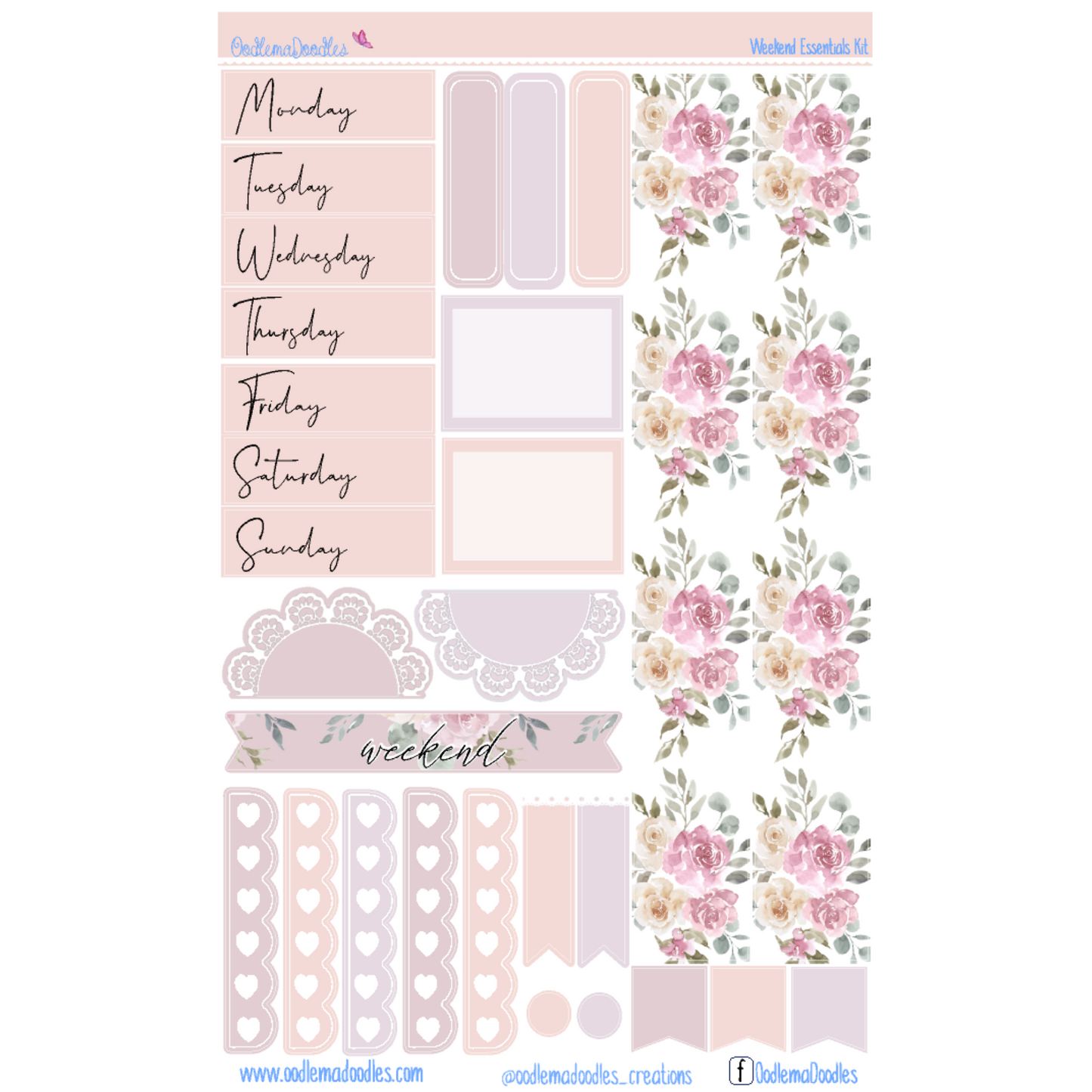 Weekend Essential Planner Sticker Kit