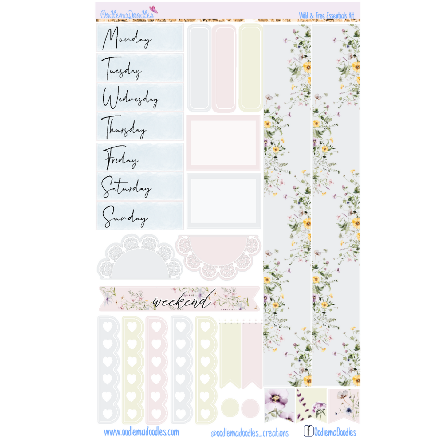 Wild & Free Essential Planner Sticker Kit