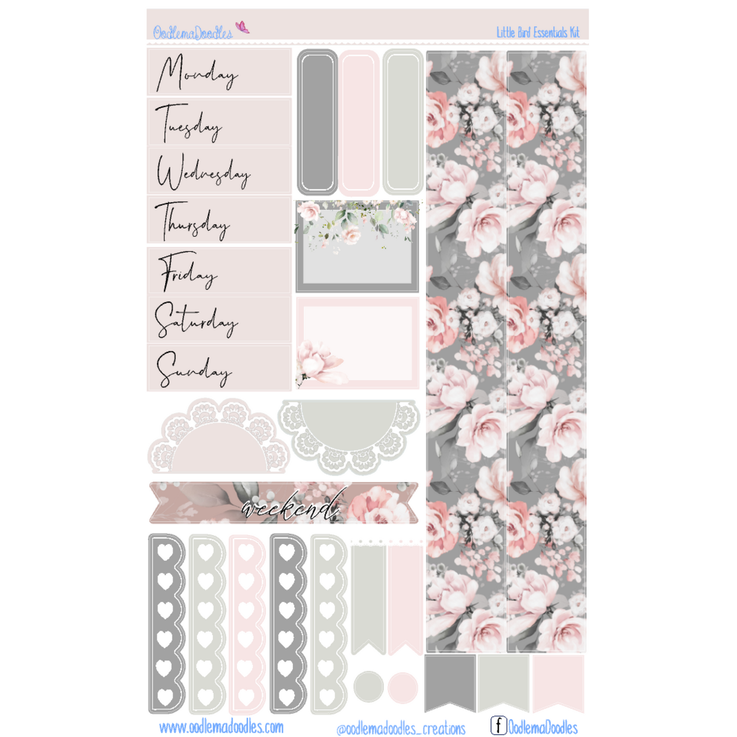 Little Bird Essential Planner Sticker Kit