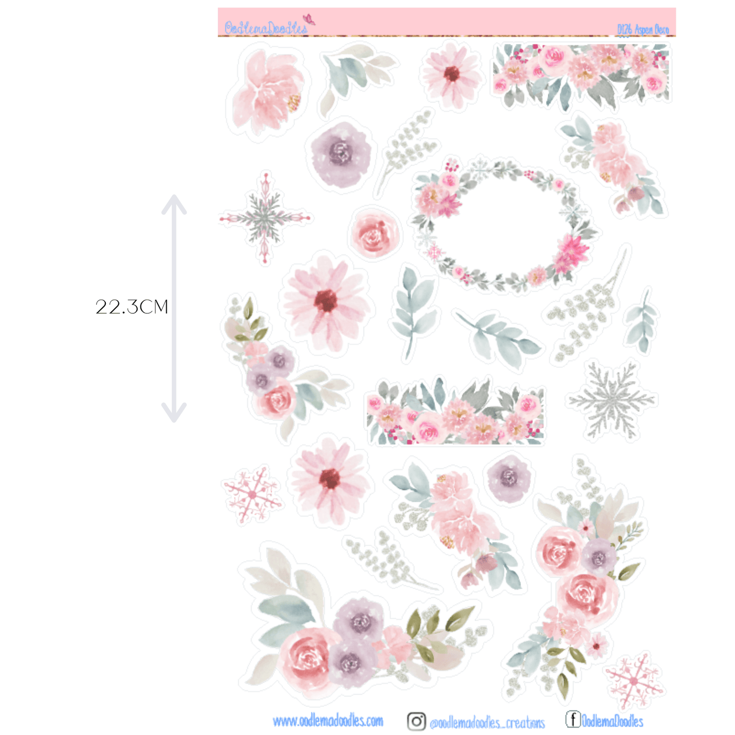 Aspen Large Decorative Planner Stickers - oodlemadoodles