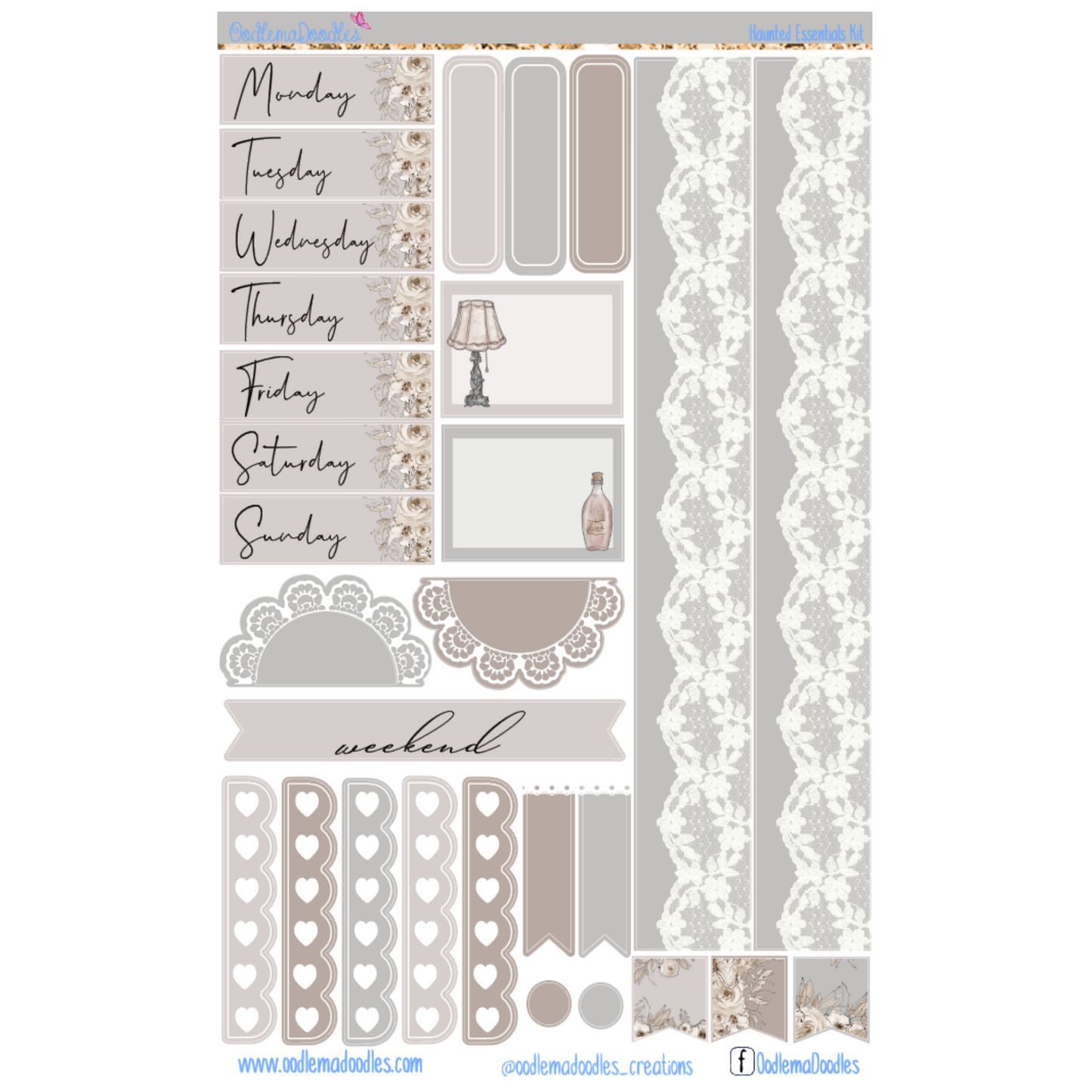 Haunted Essential Planner Sticker Kit