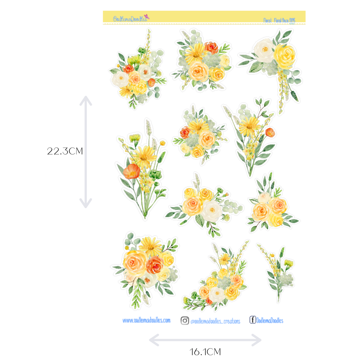 Florist Floral Decorative Stickers