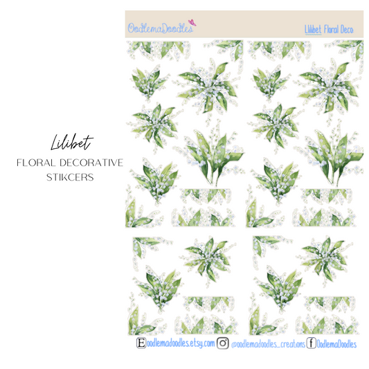 Lilibet Floral Decorative Stickers