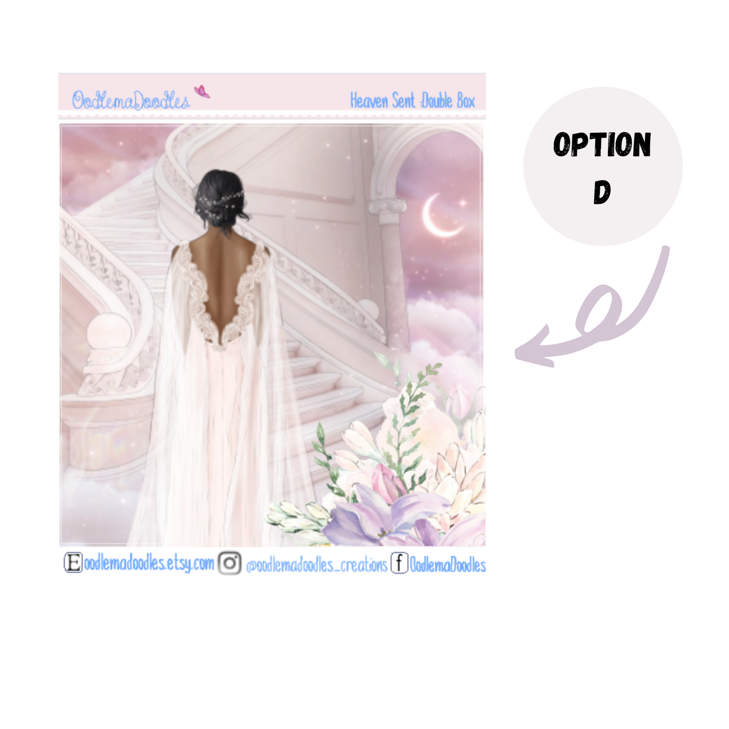 Heaven Sent Decorative Double Box Sticker