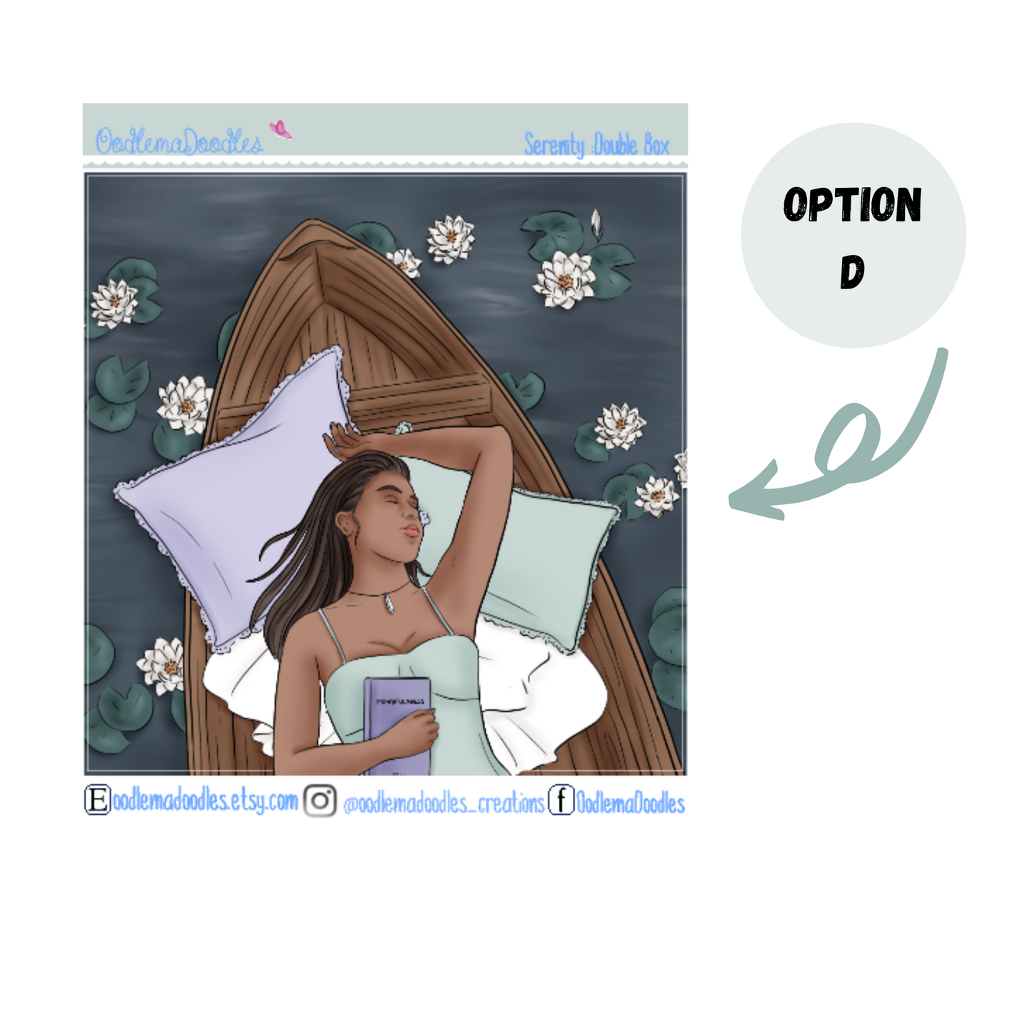 Serenity Decorative Double Box Sticker