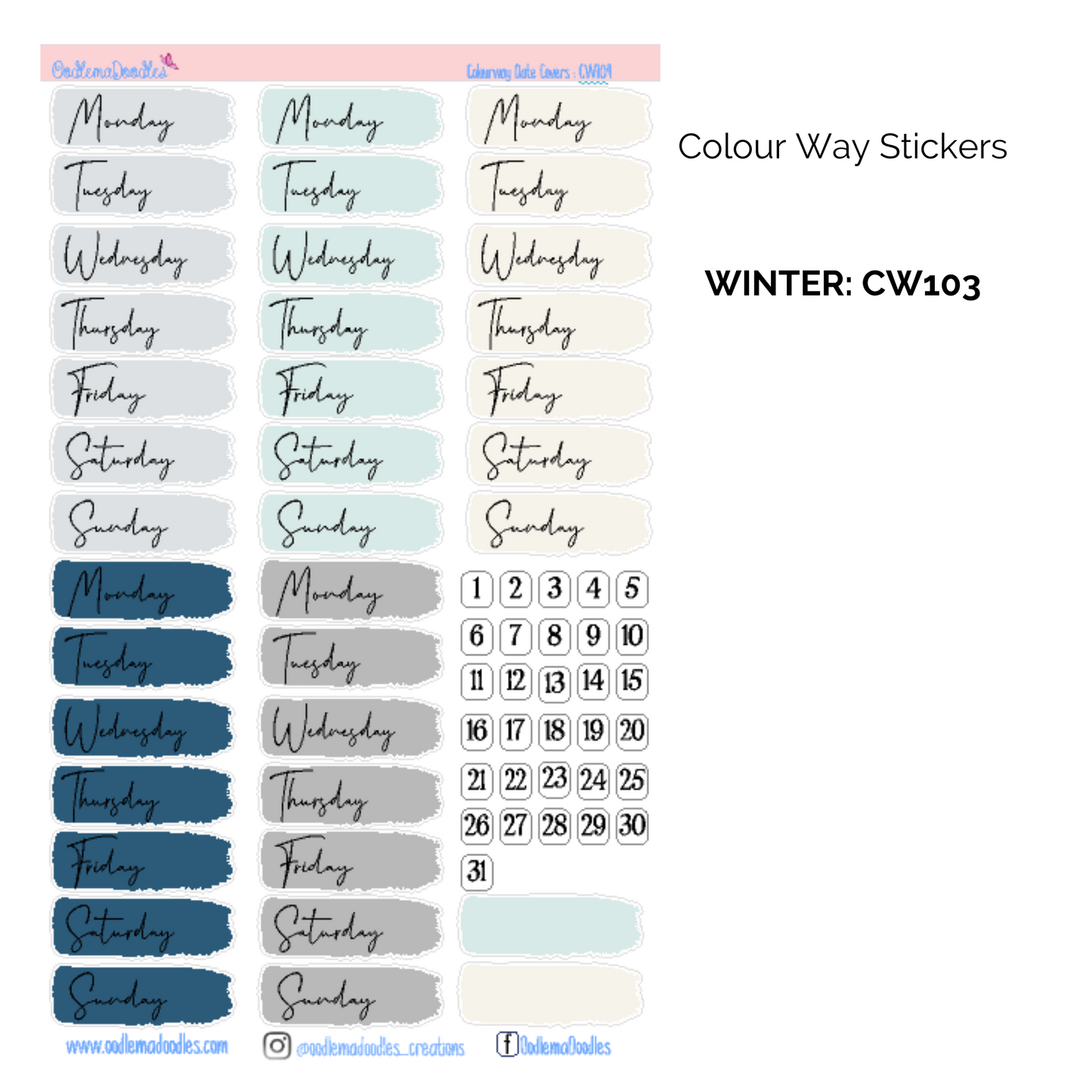 Date Covers Functional Stickers