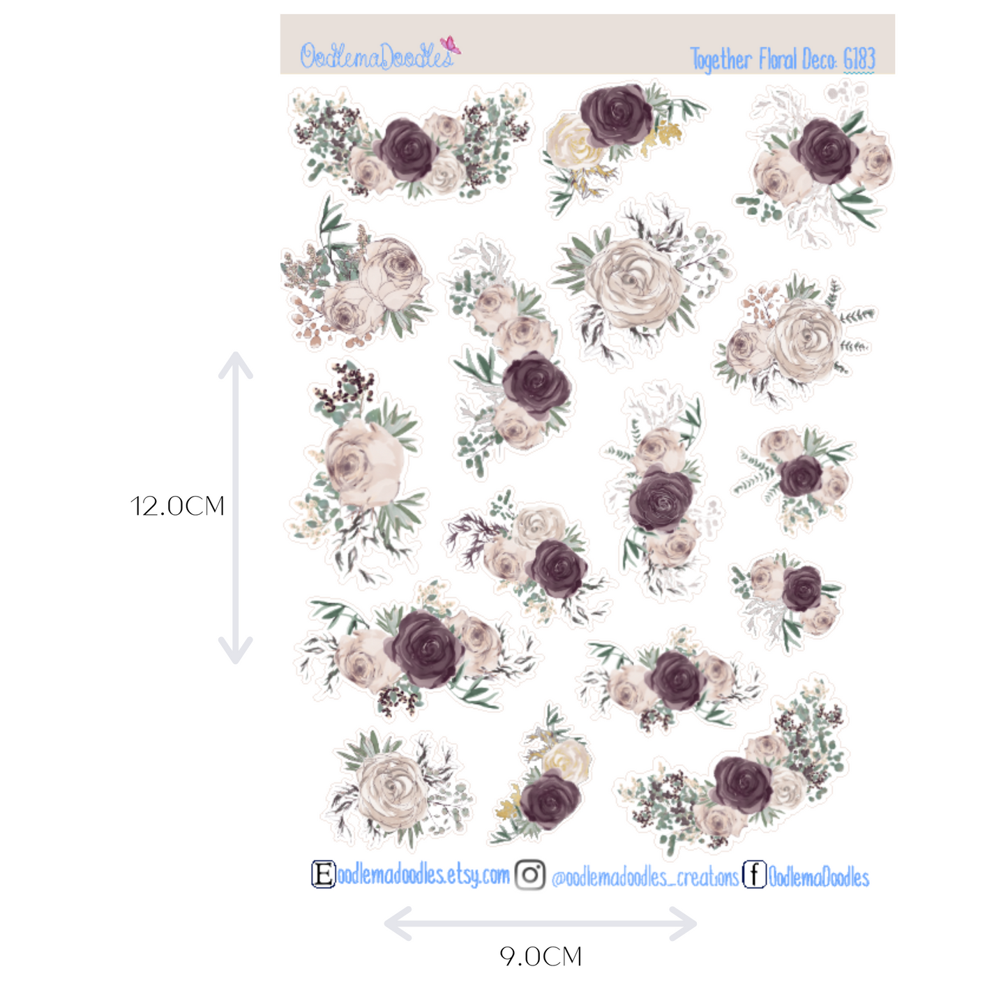 Together Floral Decorative Stickers