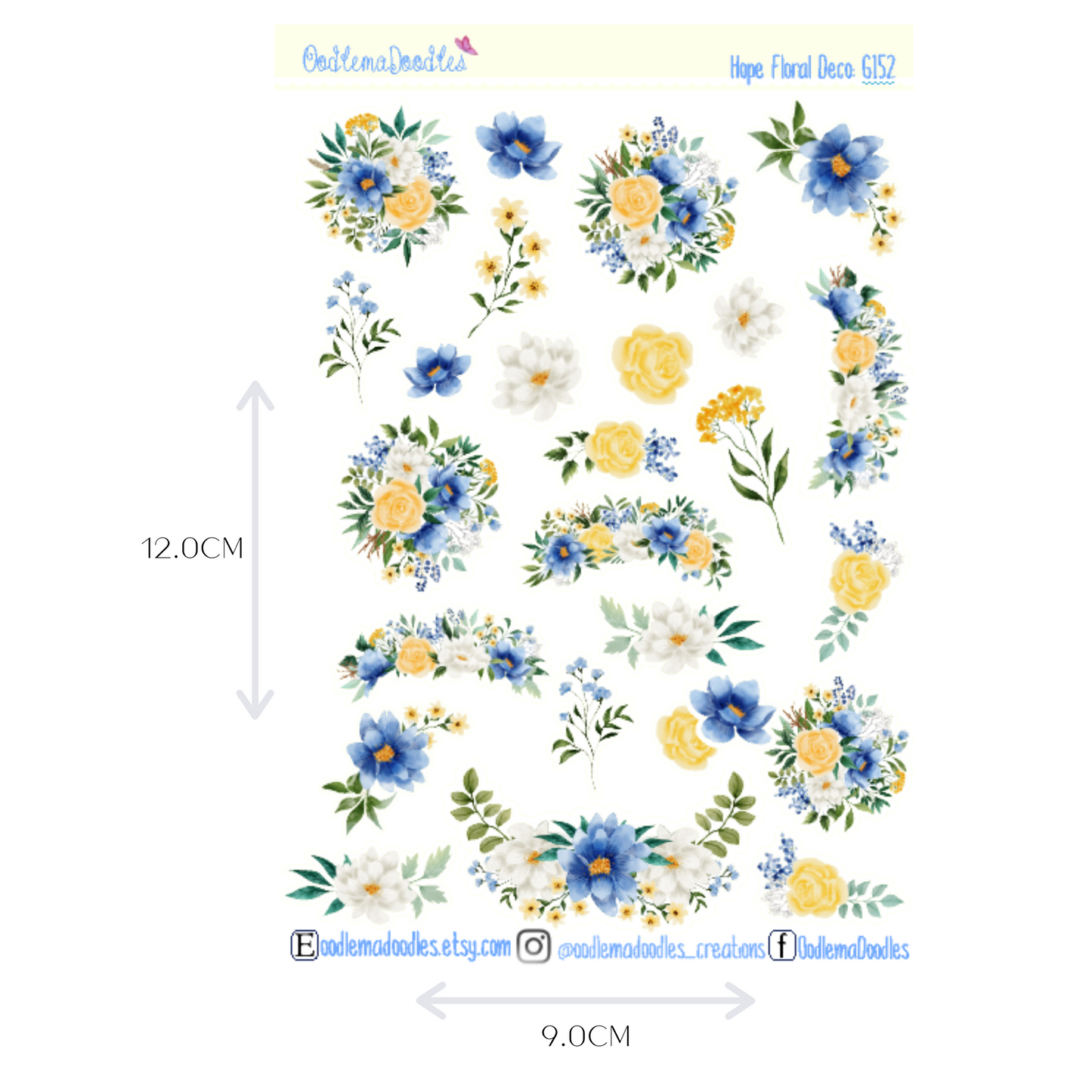 Hope Floral Decorative Stickers