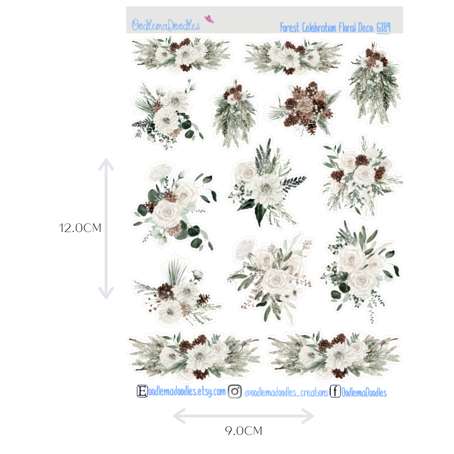 Forest Celebration Floral Decorative Stickers