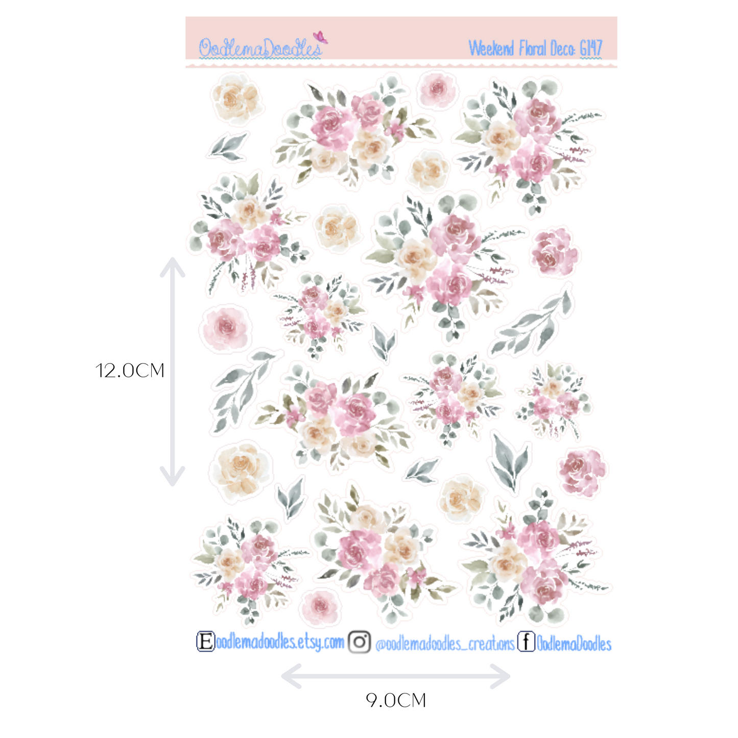 Weekend Floral Decorative Stickers