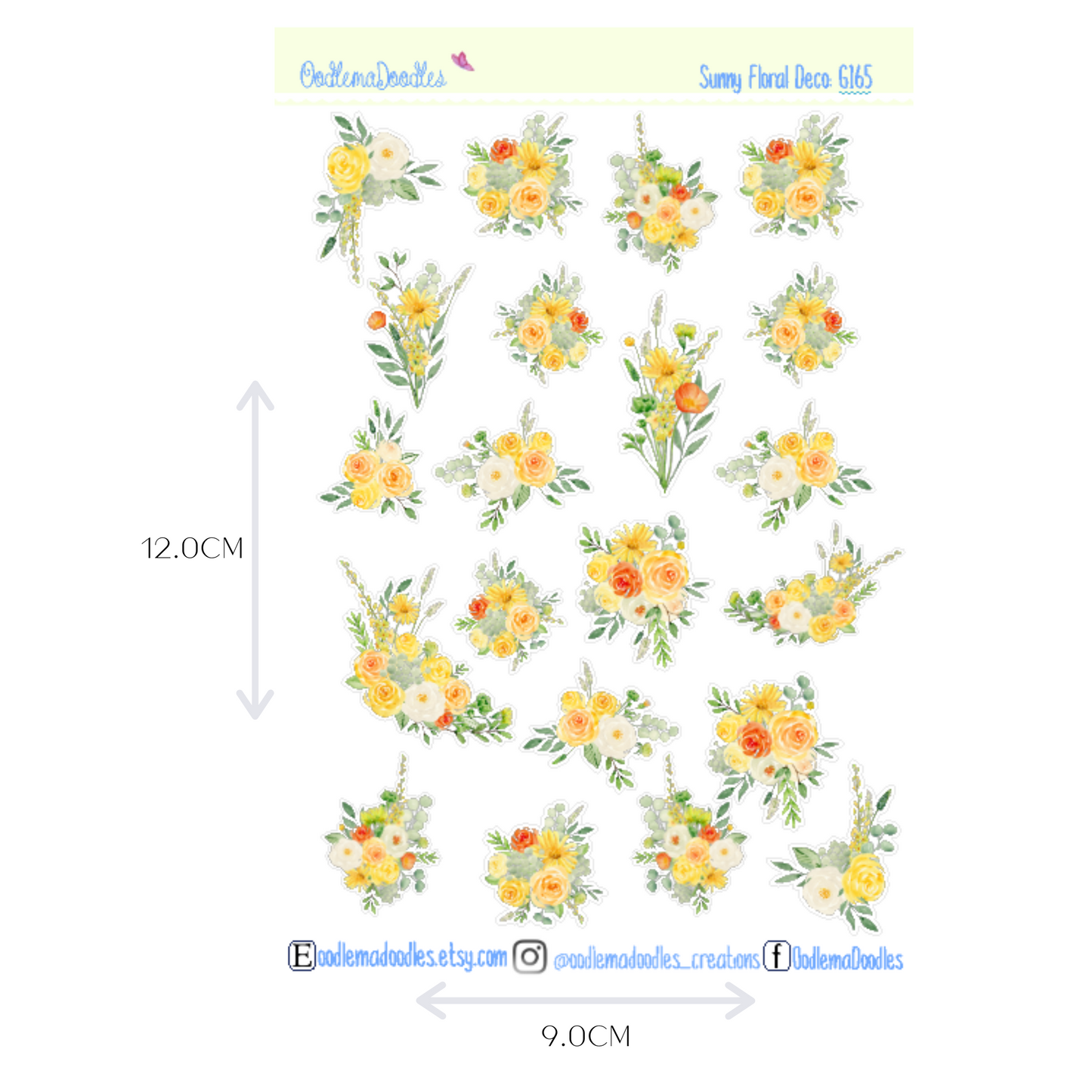 Sunny Floral Decorative Stickers