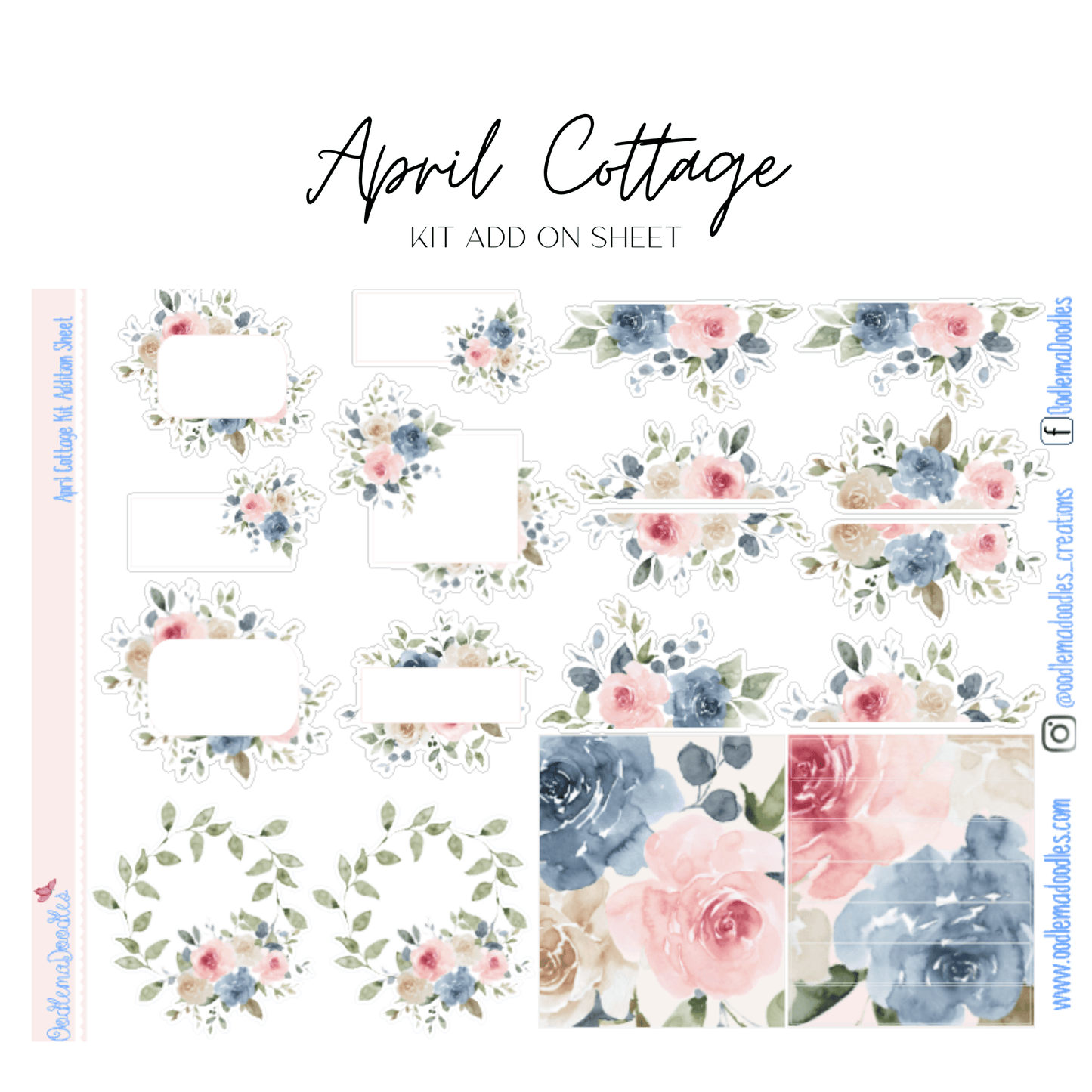 April Cottage Addon Sheet - oodlemadoodles