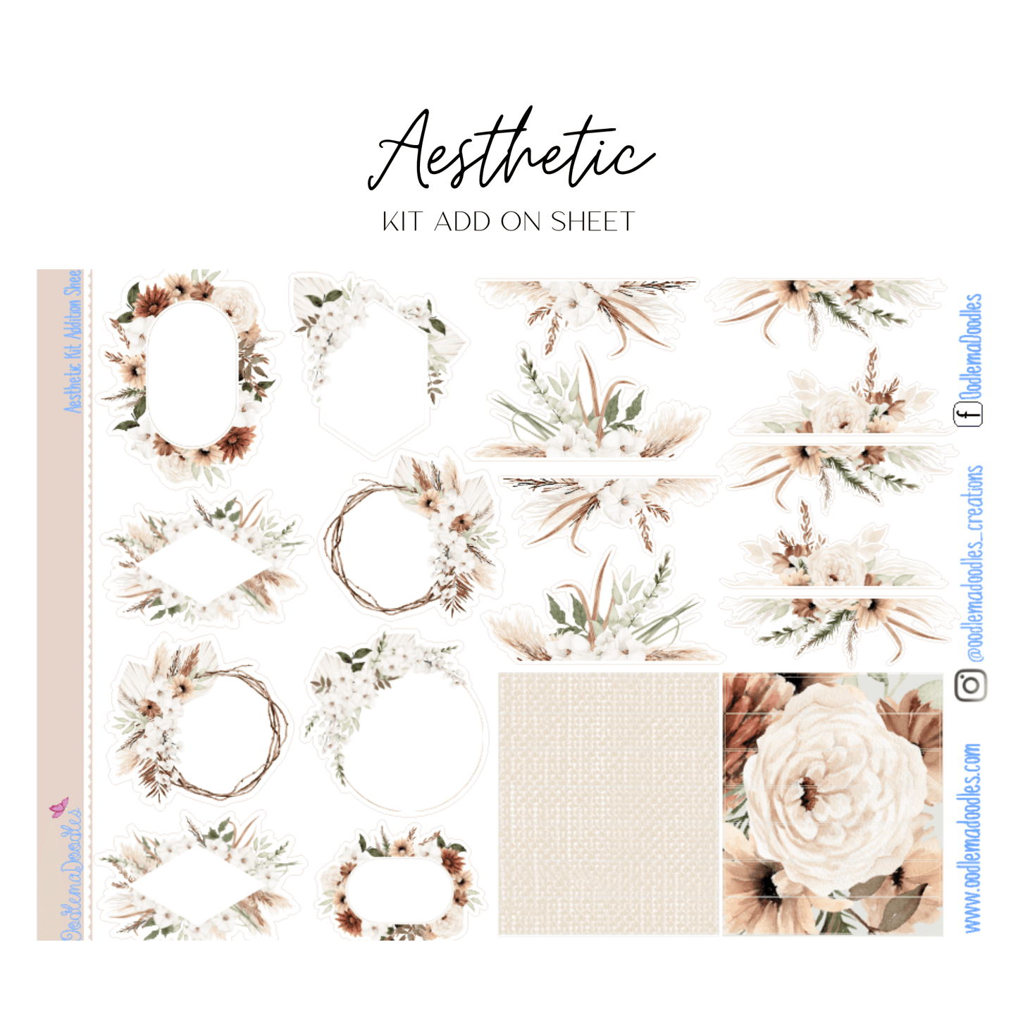 Aesthetic Addon Sheet - oodlemadoodles