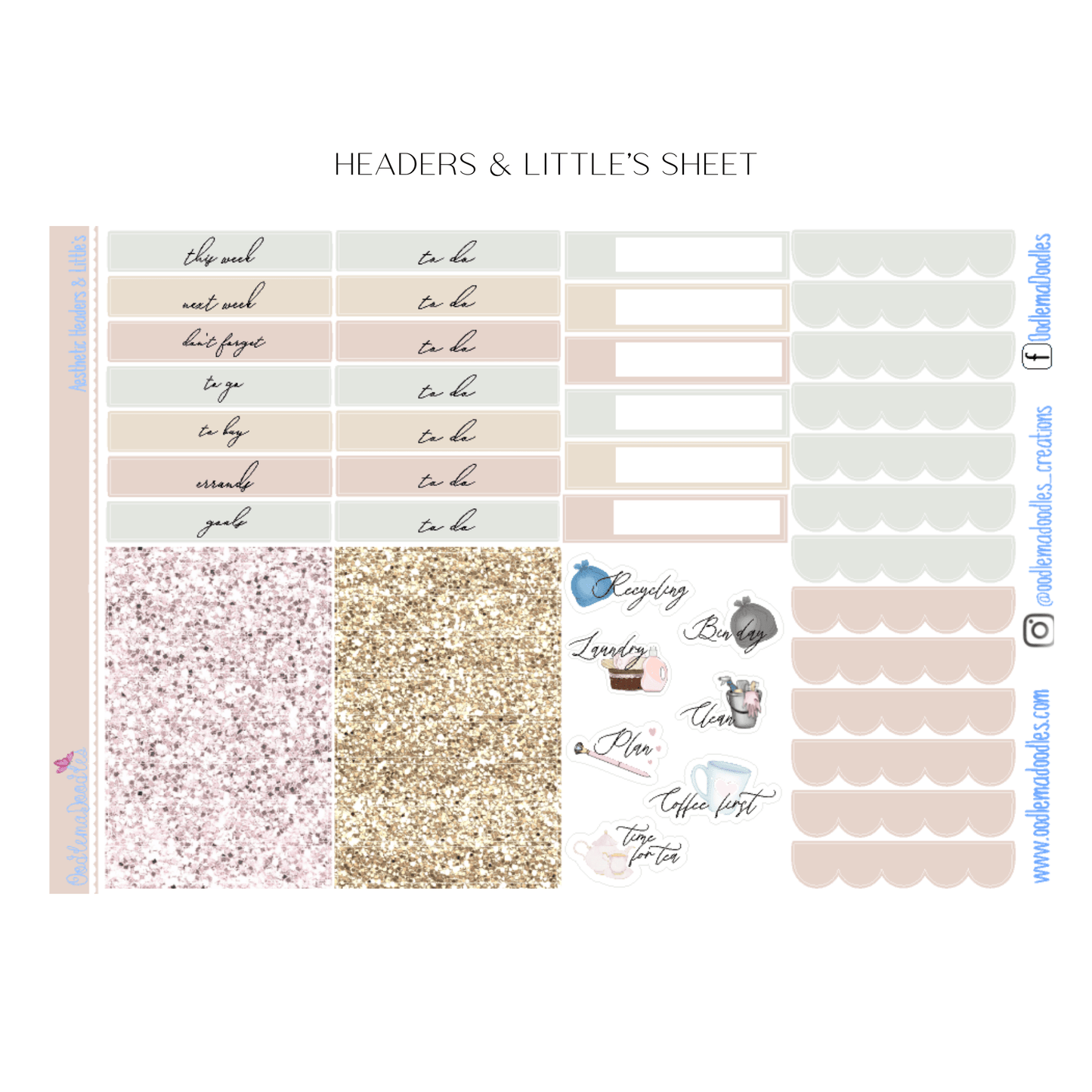 Aesthetic Vertical Weekly - oodlemadoodles