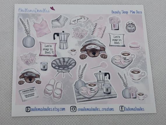 Beauty Sleep Mini Decorative Stickers - oodlemadoodles