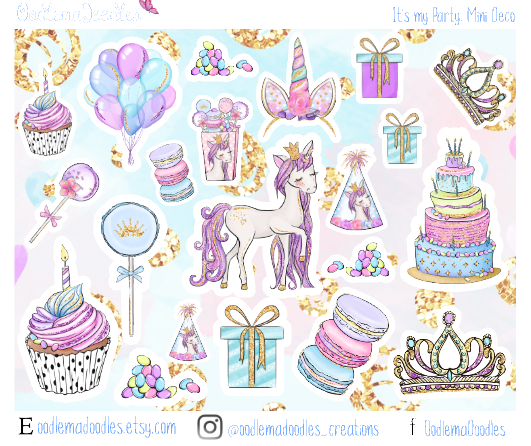 It's my Party Mini Decorative Stickers