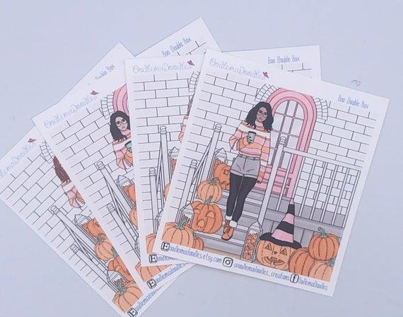 Boo Decorative Double Box Sticker - oodlemadoodles
