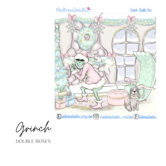Grinch Decorative Double Box Sticker