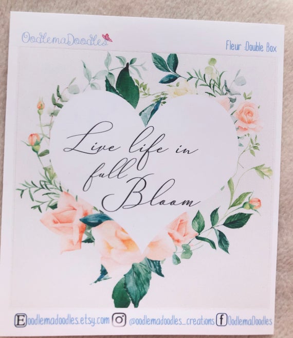 Fleur Decorative Double Box Sticker