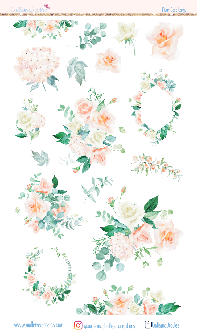 Fleur Large Decorative Stickers