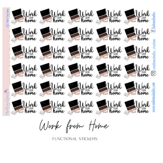 Work from Home Functional Stickers